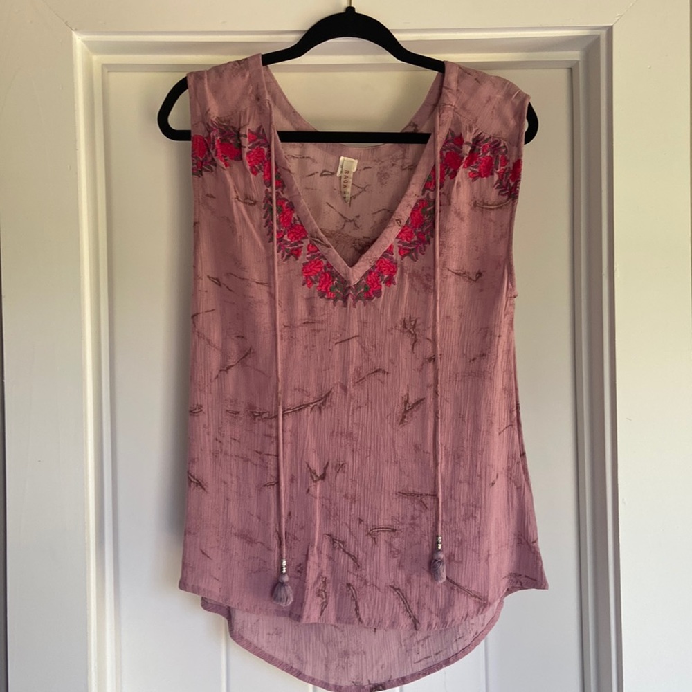 Rose colored RAGA tank Size Small